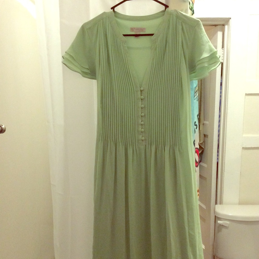 CB Retro Mint Green Button Dress Plus Sz 14